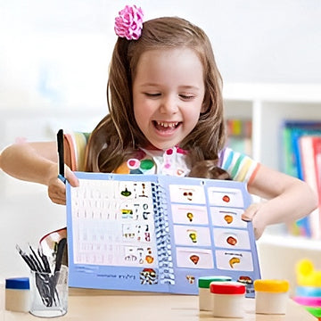 Sank Magic Practice Copybook for Kids | 4 Books + Pen + 10 Refills | Reusable Writing & Tracing Set